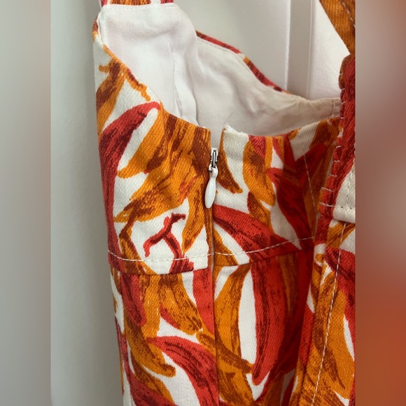 Maeve Shirt Womens Banana Print Cross Back Tank Cami Size 00 Boho Tropical - Picture 4 of 10